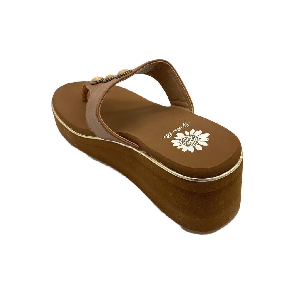 Yellow Box Women's Daize Slip-On Wedge Thong Sandals Tan - Medium - Picture 3 of 3